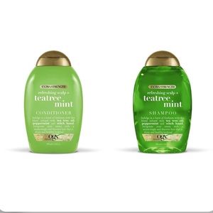 OXG extra strength, 
refreshing scalp +
teatree
mint
shampoo and conditioner set